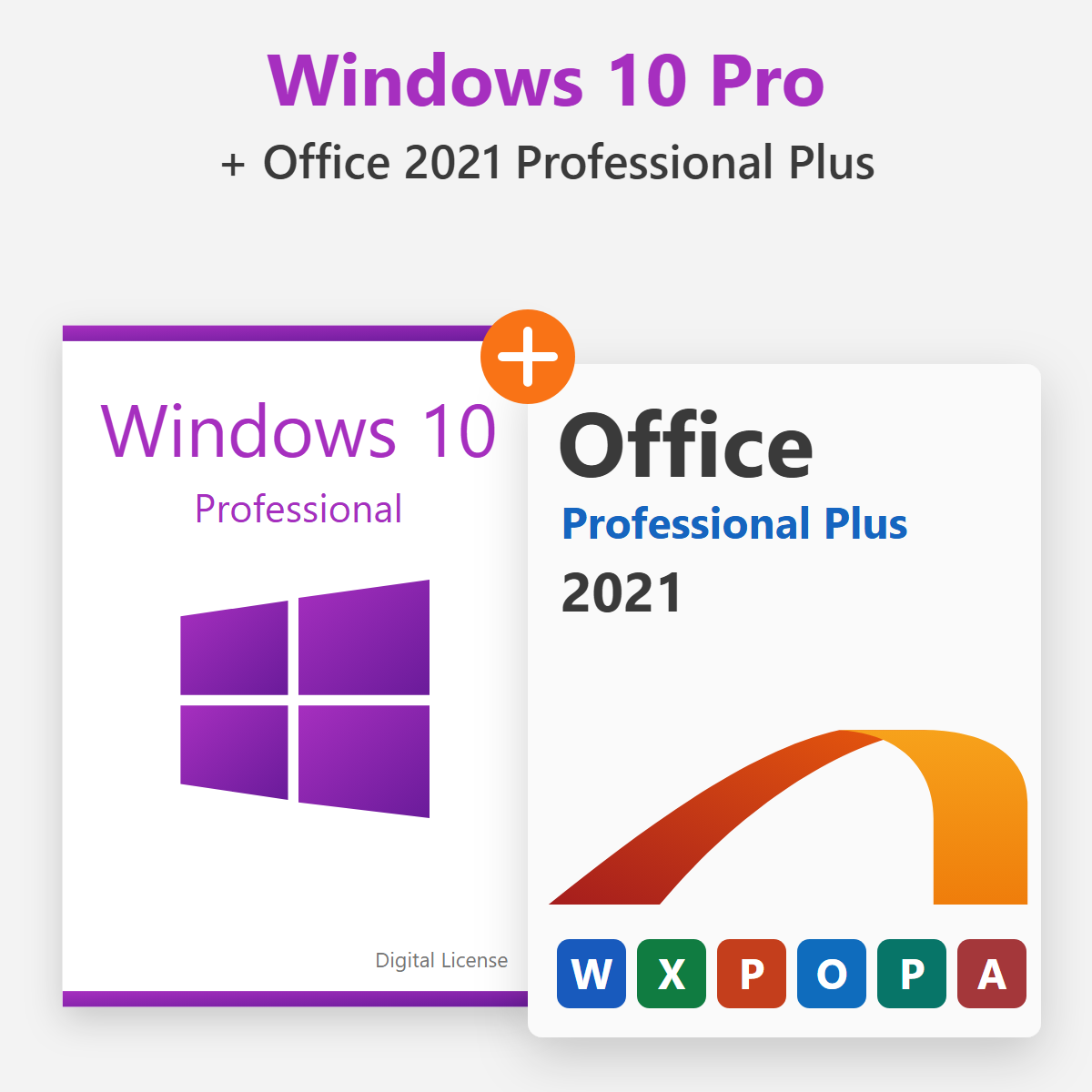 Windows 10 Pro + Office 2021 Professional Plus Bundle
